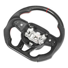 Dry Carbon Fiber Steering Wheel Perforated Leather For Challenger Charger SRT H picture