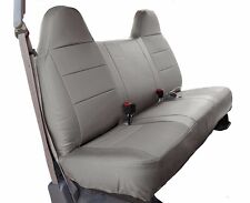 IGGEE S.LEATHER CUSTOM BENCH FRONT SEAT COVERS FOR FORD F-150 GREY picture
