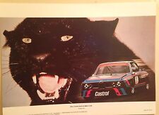 BMW 3.0 CSL Hans-Joachim Stuck 1987 BMW Ag Reprint Car Poster Extremely Rare picture