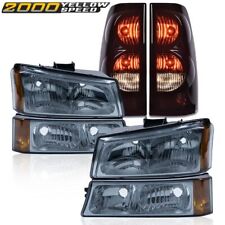 Headlight + Tail Light Smoke Fit For 2003-2006 Chevy Silverado 1500 2500 3500 picture