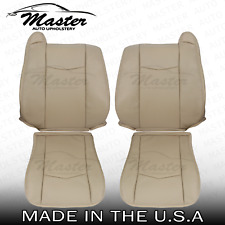Fits 2006-2009 Cadillac SRX  Driver Passenger Top Bottom Tan Leather Seat Cover picture
