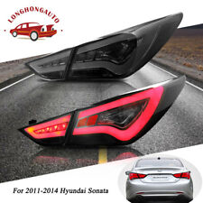 4PCS LED Tail Lights For 2011-2014 Hyundai Sonata Brake Smoke Lens Light bar L+R picture