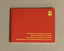Ferrari 355/550/456 Alarm System Instructions Manual | (1401/98) | Original  picture