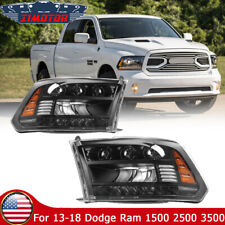 LED Headlights For 2013-2018 Dodge Ram 1500 2500 3500  Sequential Turn Signal picture