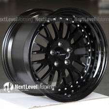 4 Circuit CP21 18x9.5 18x11 5-114.3 +20 Gloss Black Wheels Fits Mustang GT Cobra picture