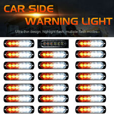 20X 6 LED Amber Grill Side Marker Emergency Strobe Light Bar Kit Tow Truck picture