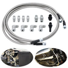 For GM 4L60E 4L80E Flexible SS Braided Transmission Cooler Lines Kit -6AN Hose picture