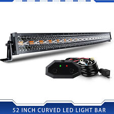 52INCH Curved LED Light Bar Spot Flood Combo Driving Strobe For Jeep Wrangler JK picture