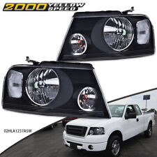 Headlights Fit For 2004-2008 Ford F-150 F150 Black Housing Side Headlamps picture