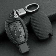 Carbon Fiber Smart Car Key Case Cover For Mercedes-Benz  Fob Holder Accessories picture