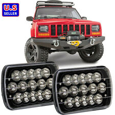 For Jeep Cherokee XJ 1984-2001 Pair 5x7 7x6 LED Headlights Sealed High/Low Beam picture