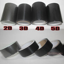 Tape Decal 2D 3D 4D 5D Texture Carbon Fiber Vinyl Wrap Car Sticker Strips Black picture