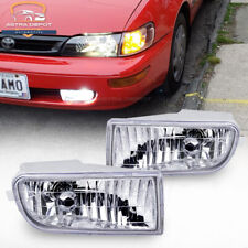 2X Car Front Fog Lights Set w/ H3 30W Halogen Lamp Bulb for Toyota Corolla 93-97 picture