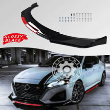 Gloss Black Front Bumper Spoiler Panel RED Lip Body Kit For Nissan Altima Maxima picture