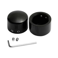 Black CNC Front Axle Cap Nut Cover For Harley Touring Street Glide Road King picture