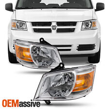Fit 08-10 Dodge Grand Caravan Clear Replacement Left + Right Side Headlight Pair picture
