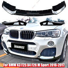 For BMW X3 F25 X4 F26 LCI M Sport 2014-2017 Front Bumper Spoiler Lip Gloss Black picture