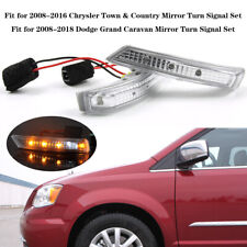 2Pack Left&Right LED Mirror Turn Signal Lights for 08-16 Chrysler Town & Country picture