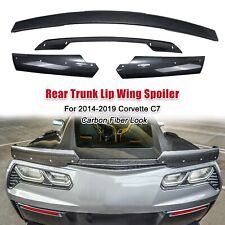 Z06 Stage 3 Rear Trunk Lip Wing Spoiler for 14-19 Corvette C7 Carbon Fiber Look picture
