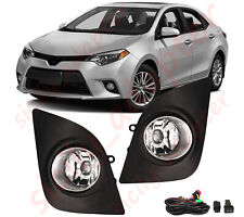 Pair Front Fog Lights W/ Switch For Toyota Corolla L LE 2014-2016 Sedan 4-Door picture