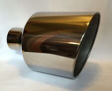 5” IN x 12” OUT x 18”L POLISHED STAINLESS DIESEL EXHAUST TIP FORD,CHEVY,DODGE picture
