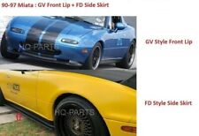 Combo For 90-97 Miata GV Style Black PU Front Bumper Lip + FD Style Side Skirt picture