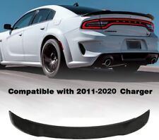 For 2011-2021 Dodge Charger GLOSS BLACK Hellcat Style SRT Rear Spoiler Wing Lip picture