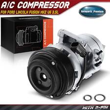 1x New AC Compressor with Clutch for Ford 2010-2012 Fusion Lincoln MKZ V6 3.5L picture