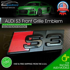 Audi S3 Front Grill Emblem Gloss Black for A3 S3 Hood Grille Badge Nameplate picture