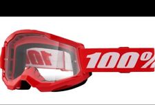 100% Strata 2 Goggle Red Frame/Clear Lens picture