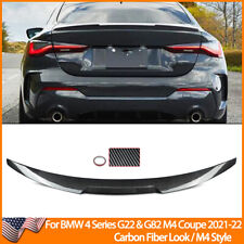 FIT 2021+ BMW G22 430i M440i G82 M4 CARBON LOOK M4 STYLE TRUNK SPOILER WING LID picture