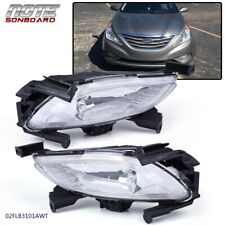 PAIR FIT FOR 2011-2013 HYUNDAI SONATA FRONT BUMPER FOG DRIVING LIGHTS CLEAR LAMP picture