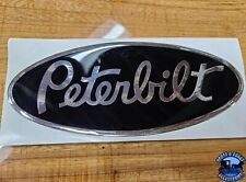 oem black/chrome replacement Peterbilt decal emblem genuine size & fit stick picture