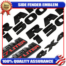 5PCS Matte Black For 1500 Model Hemi 5.7 Liter 4X4 Emblem Badge Letter Nameplate picture
