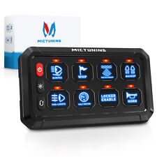 MICTUNING 8 Gang Blue Switch Panel LED Light Bar Relay System Marine Boat 12/24v picture