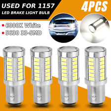 4x White 1157 BAY15D 33-SMD LED Tail Stop Brake Reverse Turn Signal Light Bulbs picture