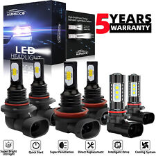For Lexus ES350 2013 2014 2015 White LED Headlight + Fog Light Bulbs Combo Kit picture
