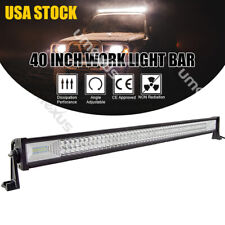 40 Inch LED LIGHT BAR Tri Row Spot Flood Combo Truck Offroad 4WD ATV SUV Light picture