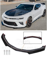 For 16-Up Camaro SS | ZL1 Refresh PAINTED GLOSSY BLACK Front Bumper Lip Splitter picture