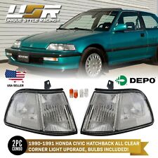 DEPO JDM Clear Front Corner Lights For 1990-1991 Honda Civic 3 Door / Hatchback picture