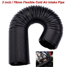 Universal 3'' Flexible Car Cold Air Intake Hose Filter Pipe Telescopic Tube picture