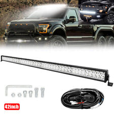 42Inch Led Light Bar Spot Flood Combo Off Road Driving SUV Truck Wiring 40