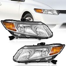 WEELMOTO Headlights For 2012-2015 Honda Civic 4-Door 4Dr Sedan 12-13 2Dr Lamps picture