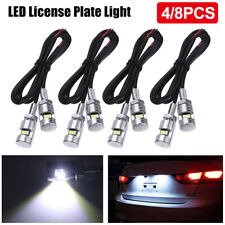 4/8PCS Car Motorcycle SMD LED License Plate Light Screw Bolt Lamp Bulbs White picture