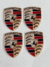 Porsche 911 Rims Wheel Center Cap Crest Carrera Glossy Decal 4PC picture