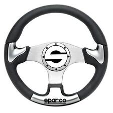 Sparco Steering Wheel P 222 Black Polyurethane 3 Spoke 345mm Silver picture