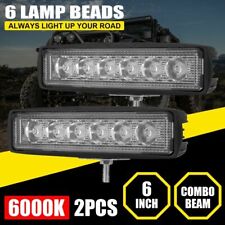 2x 36W 6inch LED Work Light Bar Spot Lamp Offroad Driving Fog 4WD SUV UTE Truck picture