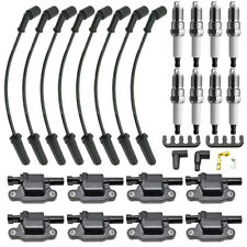 8Pc Square Ignition Coil + Spark Plug + Wires For Chevy Silverado 1500 Tahoe GMC picture