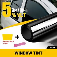 10ft Uncut Roll Window Tint Film 5% VLT 20