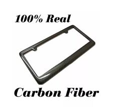 REAL 100% CARBON FIBER LICENSE PLATE FRAME TAG COVER ORIGINAL 3K TWILL JDM /FF picture